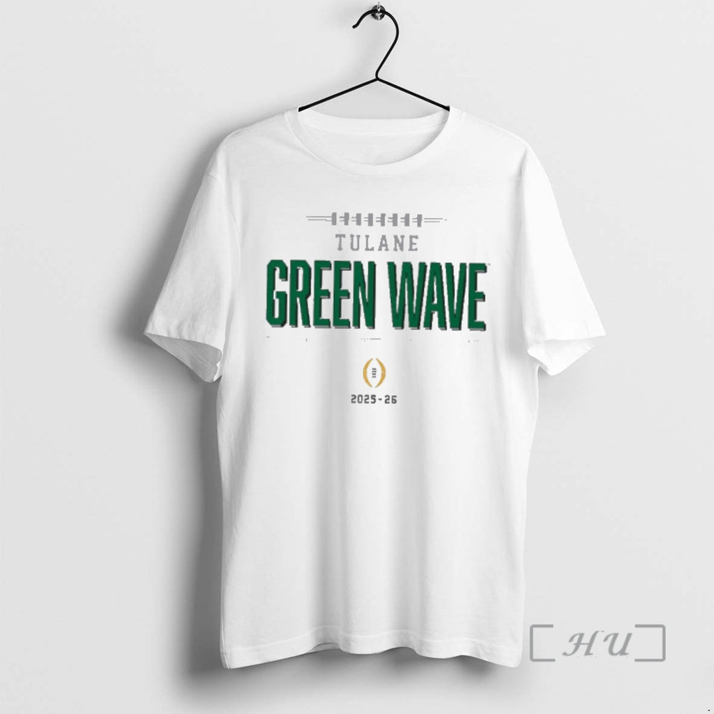 Officials Tulane Green Wave 2025 2026 College Football Playoff Playoff Bound Ruler Premium T Shirts