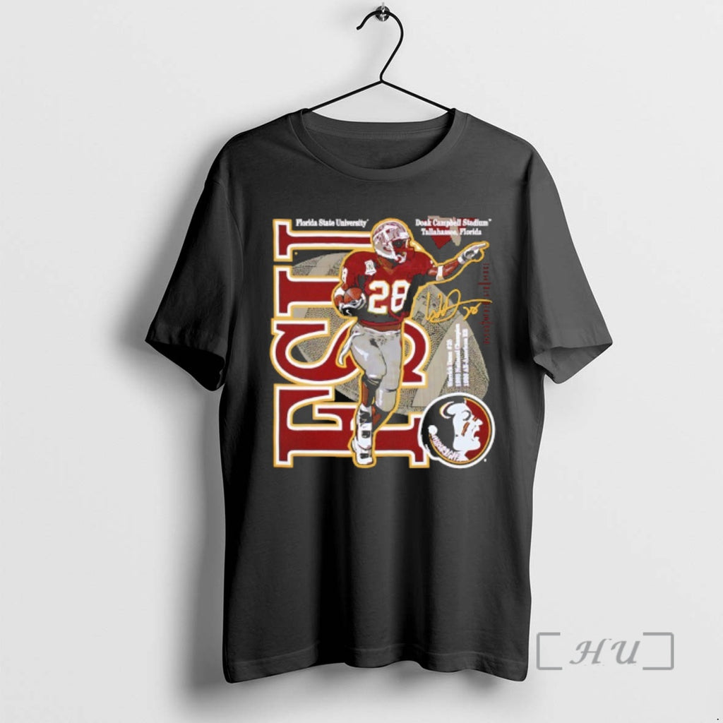Officials Warrick Dunn Fsu Seminoles No 28 Signature Graphic