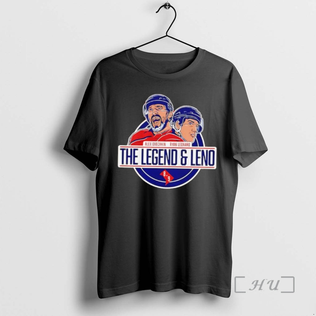 Officials Washington Capitals The Legend And Leno Alex Ovechkin And Ryan Leonard Premium T Shirts