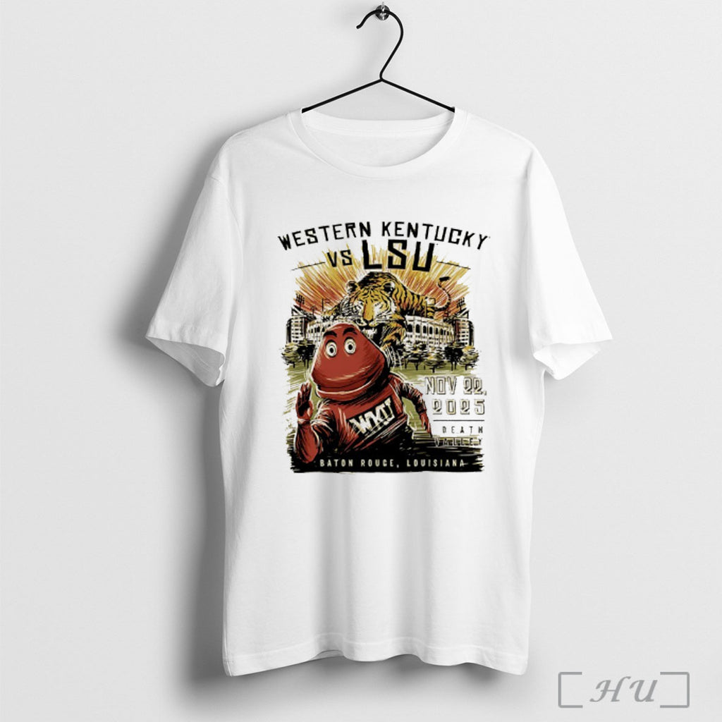 Officials Western Kentucky Vs Lsu 2025 Game Day Mascot T Shirt