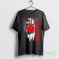 Officials Wisconsin Badgers Football Battle Shattered Usa Flag Rip Design