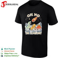 Oh no the economy dinosaurs meteor cartoon shirt