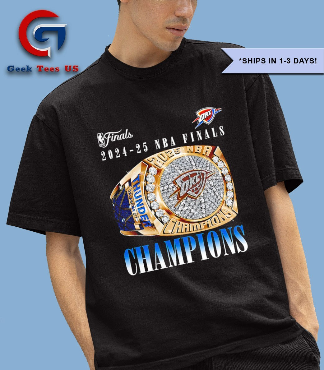 Oklahoma City Thunder 2025 NBA Finals Champions Inbound Pass Ring shirt