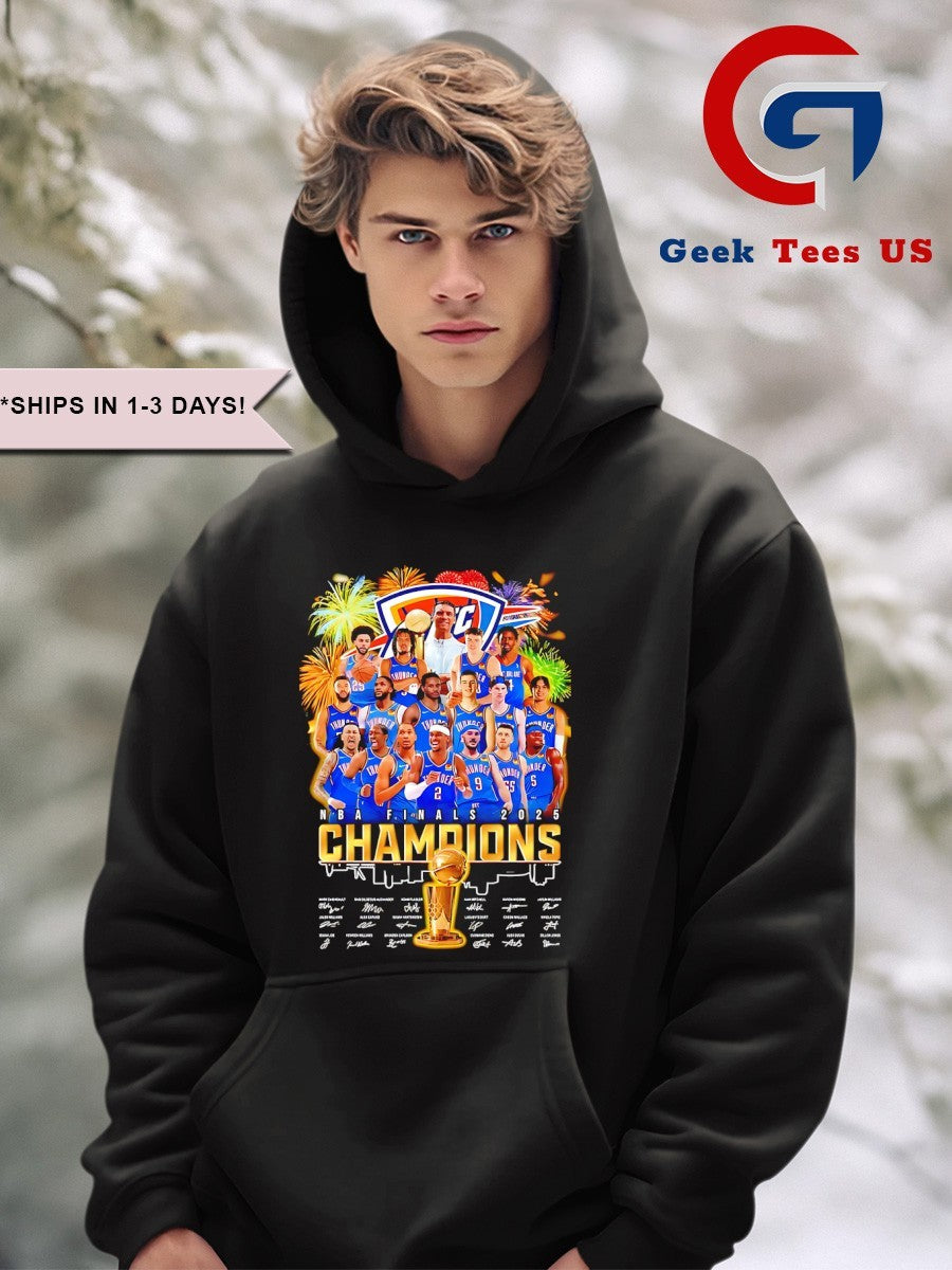 Oklahoma City Thunder NBA Finals 2025 Champions Best Team US signature shirt