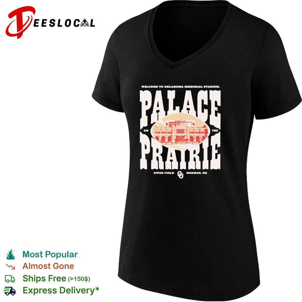 Oklahoma Sooners Palace on the Prairie Owen Field Memorial Stadium shirt
