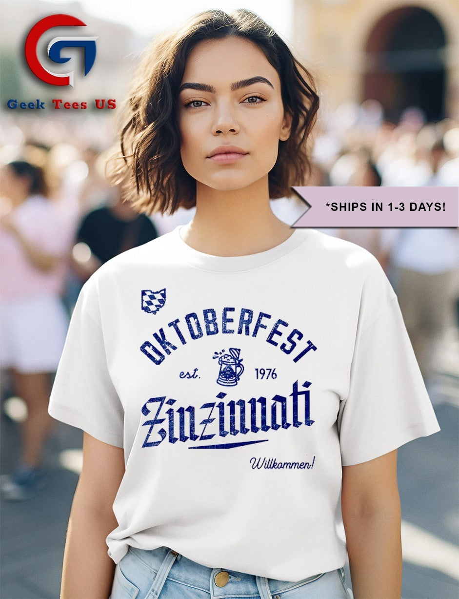 Oktoberfest Zinzinnati Willkommen est 1976 shirt