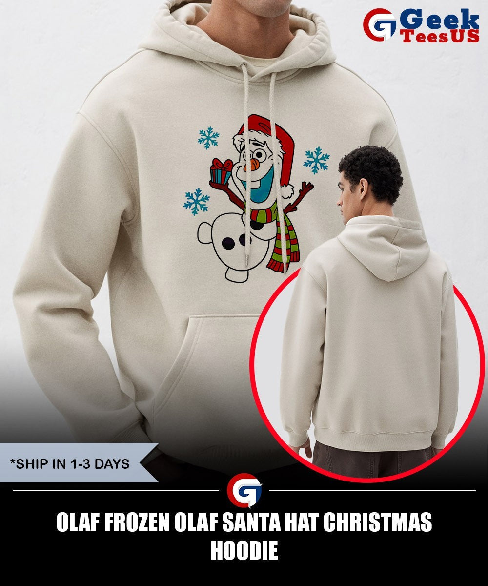 Olaf Frozen Olaf Santa hat Christmas shirt