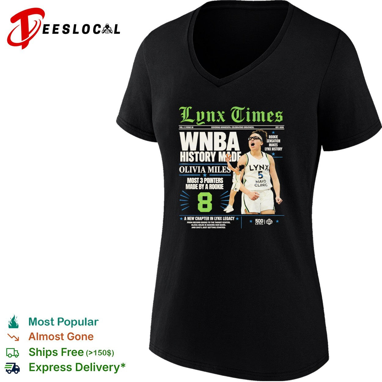 Olivia Miles Minnesota Lynx WNBA History Made Rookie Sensation shirt