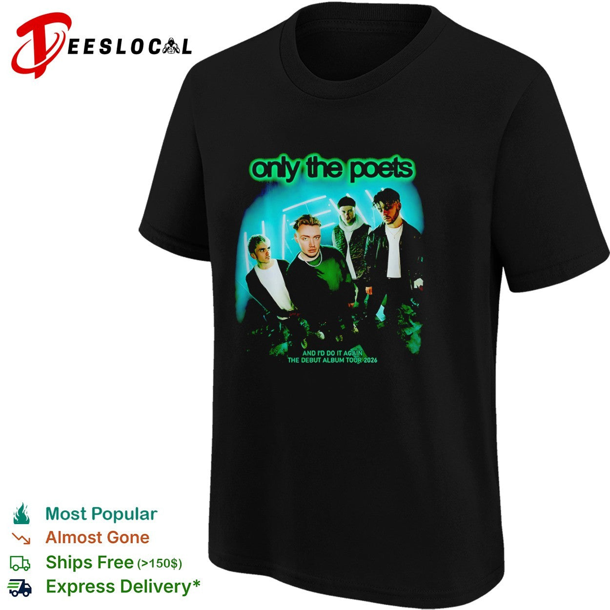 Only the Poets And I’d Do It Again The Debut Album Tour 2026 shirt