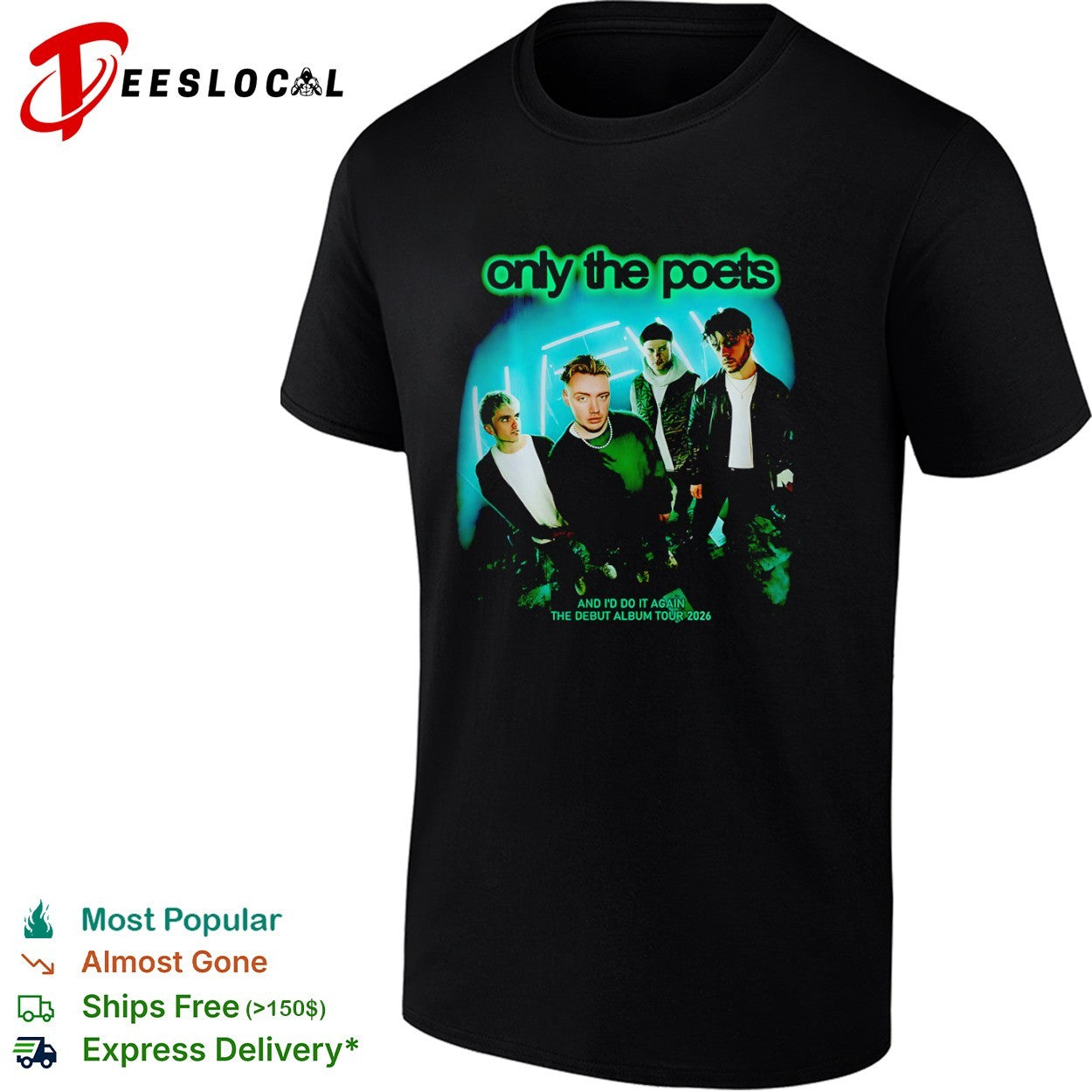 Only the Poets And I’d Do It Again The Debut Album Tour 2026 shirt