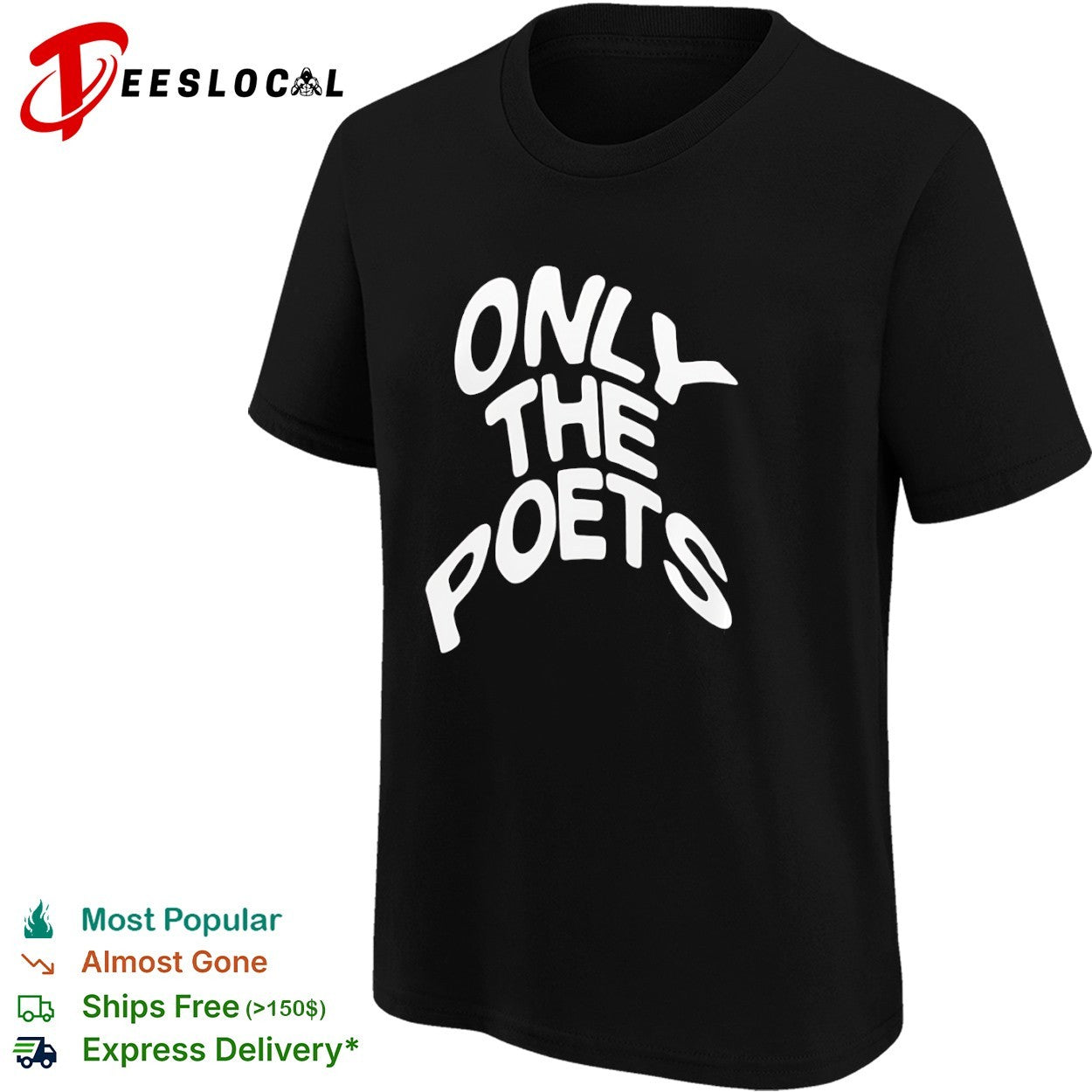 Only the Poets Band Logo Indie Rock Music shirt