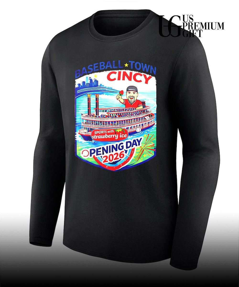 Opening Day with Strawberry Ice Baseball Town 2026 shirt