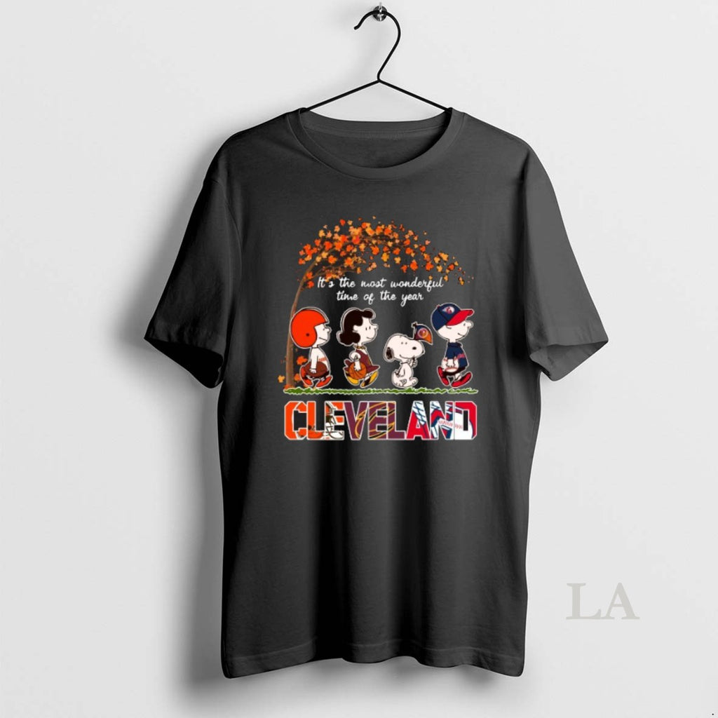 Original 2025 Its The Most Wonderful Time Of The Year Peanuts Characters X Cleveland Sports