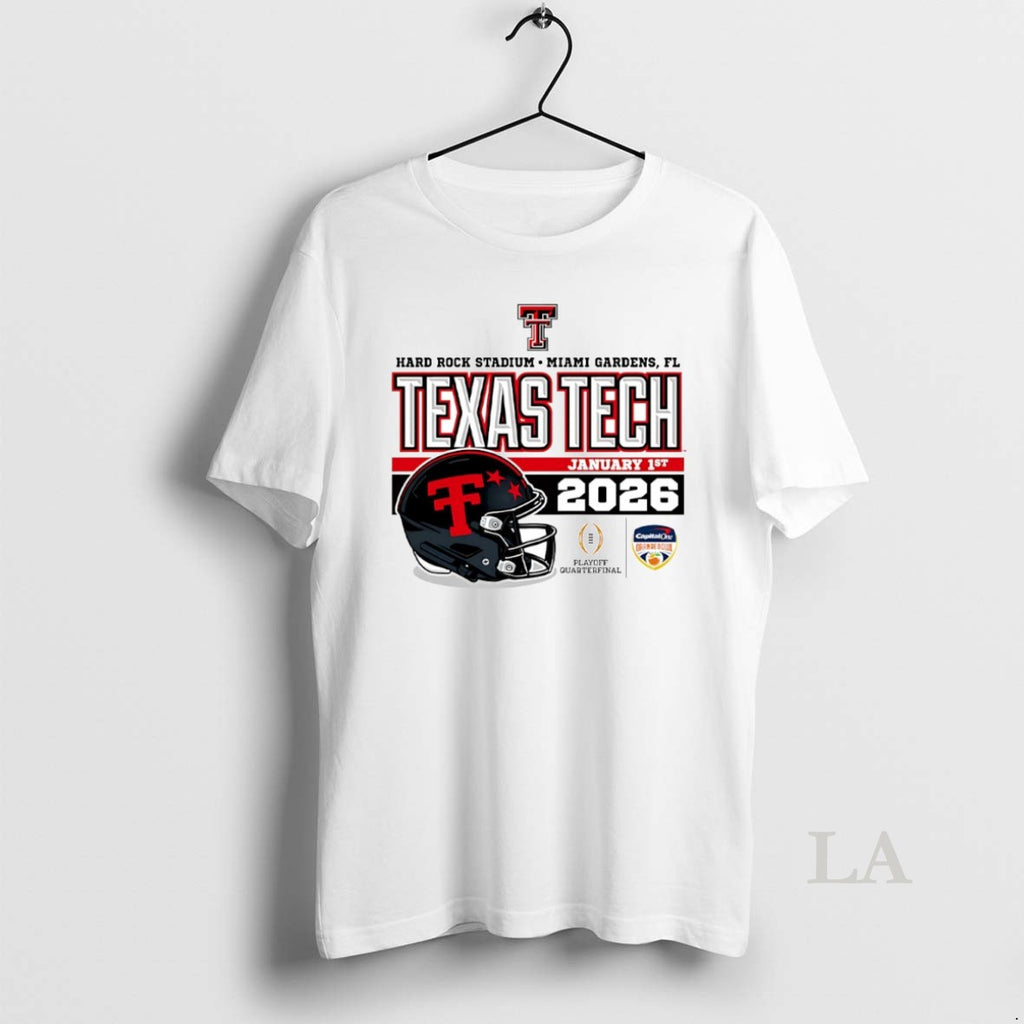 Original 2026 Cfp Quarterfinal At The Capital One Orange Bowl Texas Tech Red Raiders Helmet