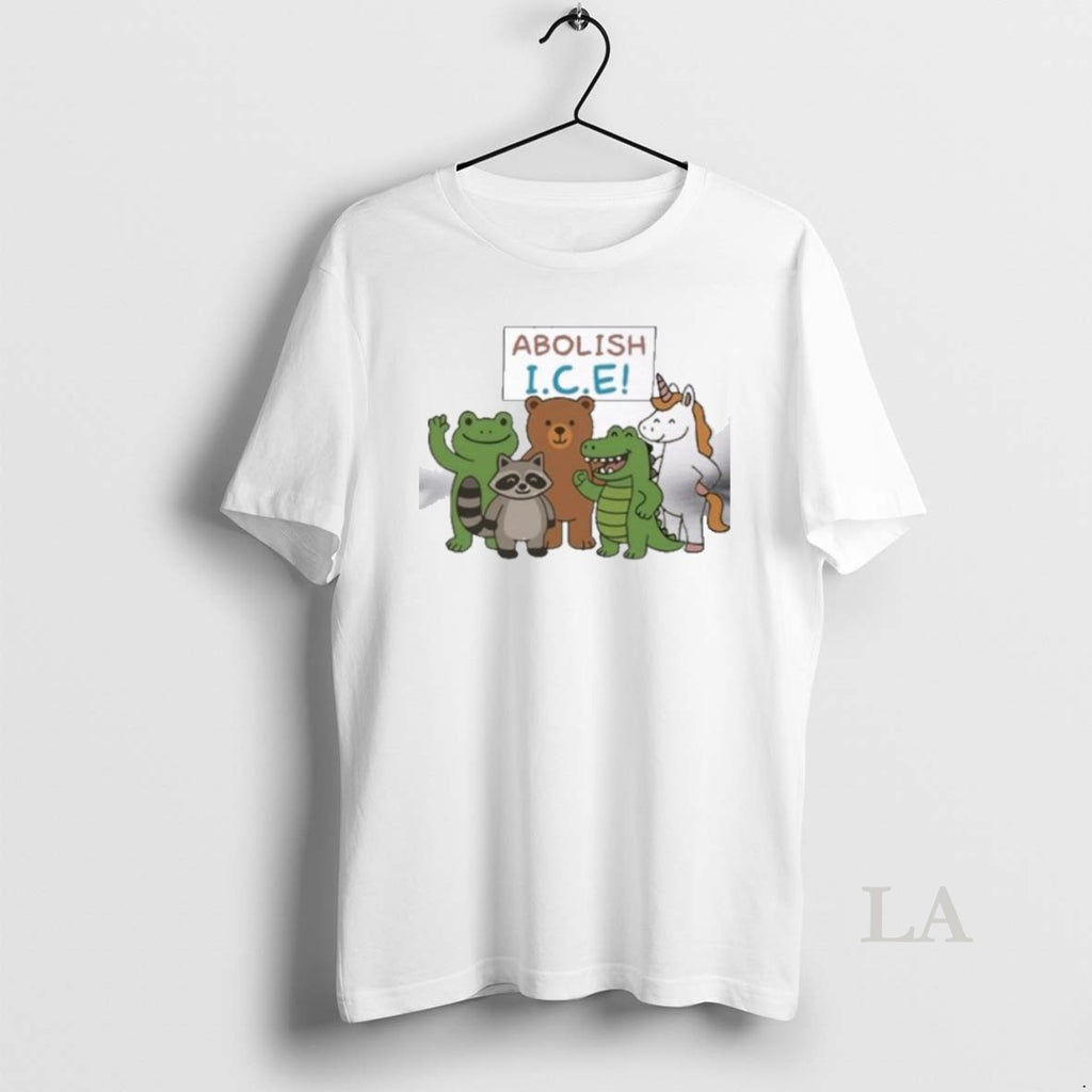 Original Abolish Ice Frog Unicorn Raccoon Bear Dinosaur T Men
