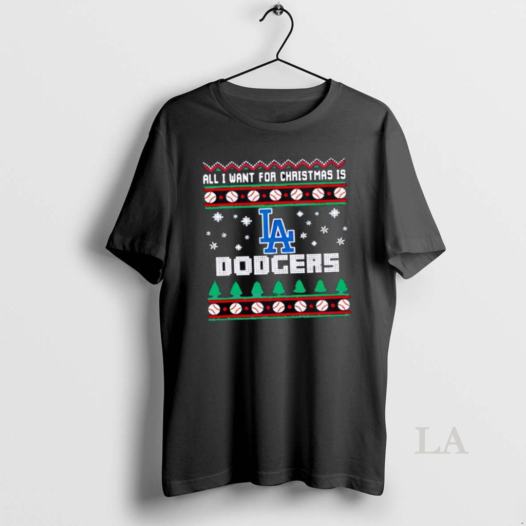 Original All I Want For Christmas Is Los Angeles Dodgers