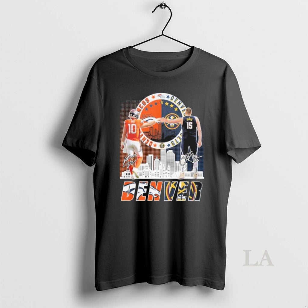 Original Bo Nix And Nikola Jokic Denver Sports Players
