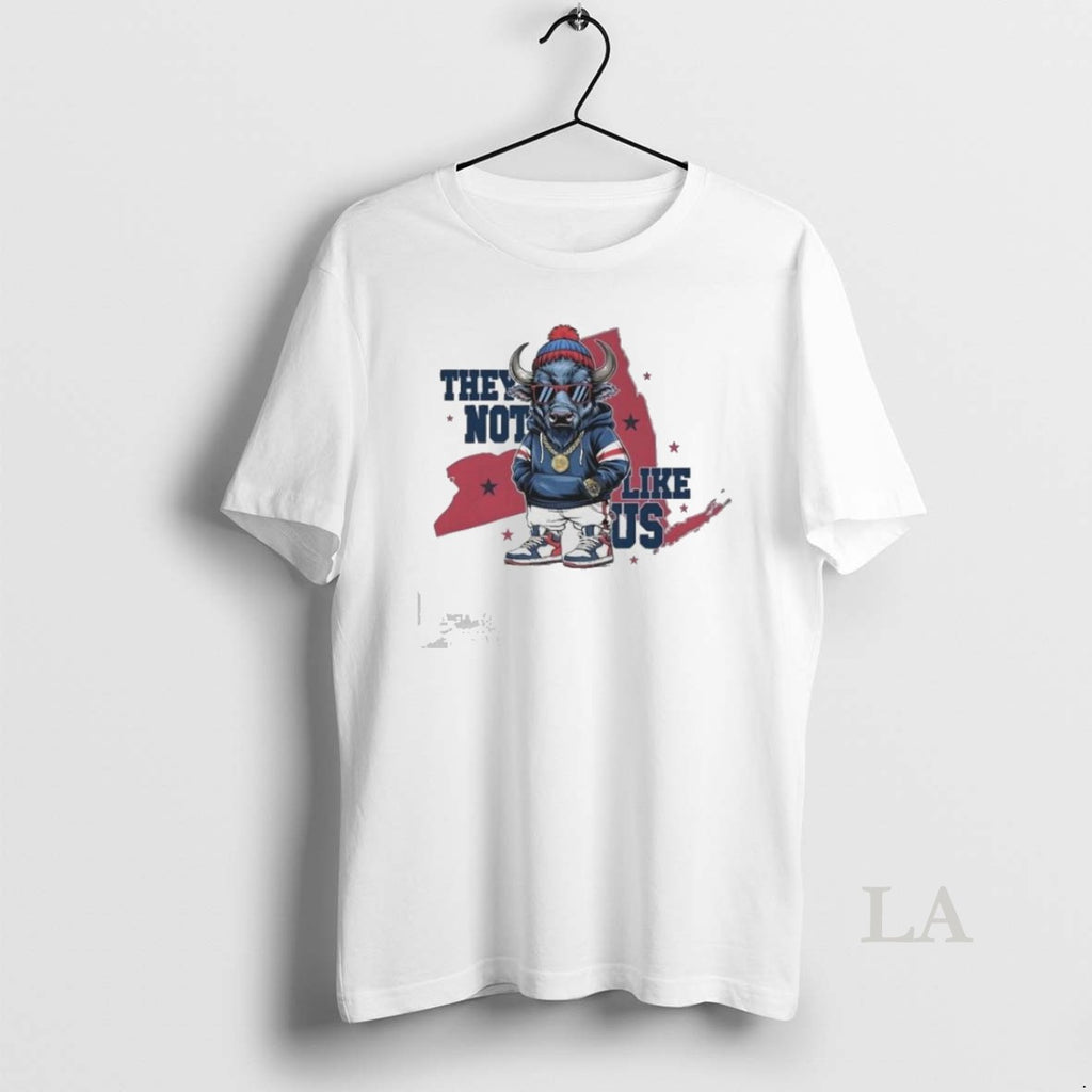 Original Buffal Bills Mascot Fan They Not Like Us Map