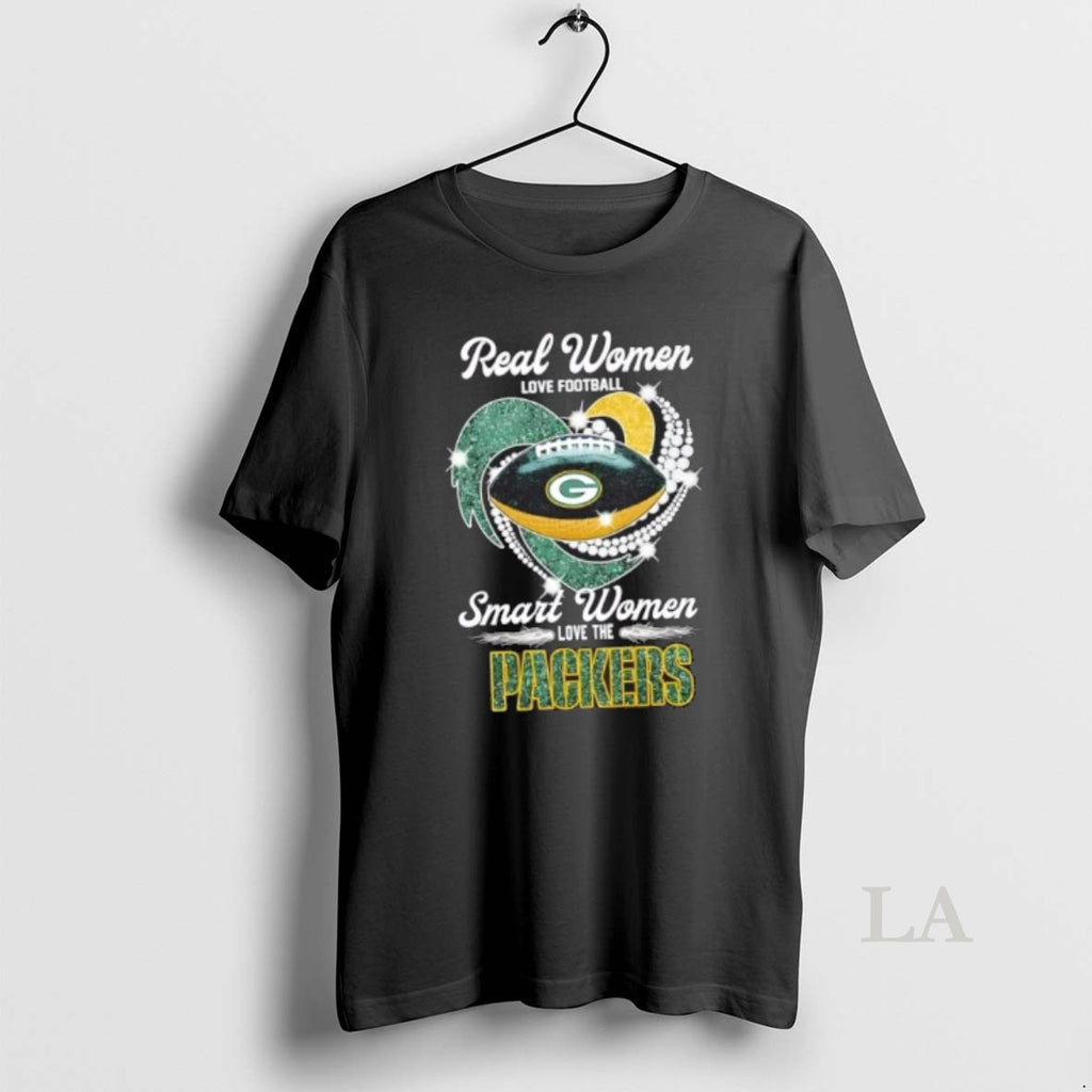 Original Crystal Heart Real Women Love Football Smart Women Love The Green Bay Packers Lightning
