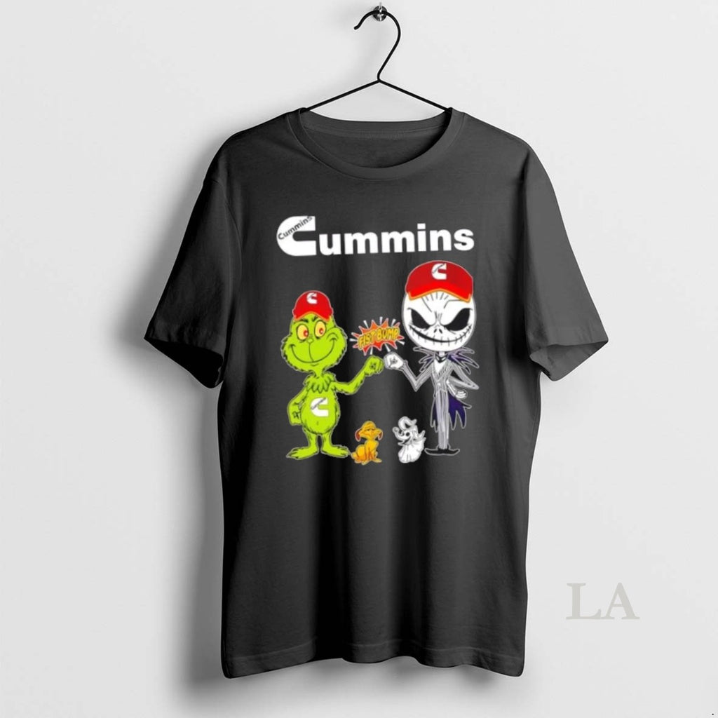 Original Cummins X Grinch And Jack Skellington Fist Bump Uniwilling Friends