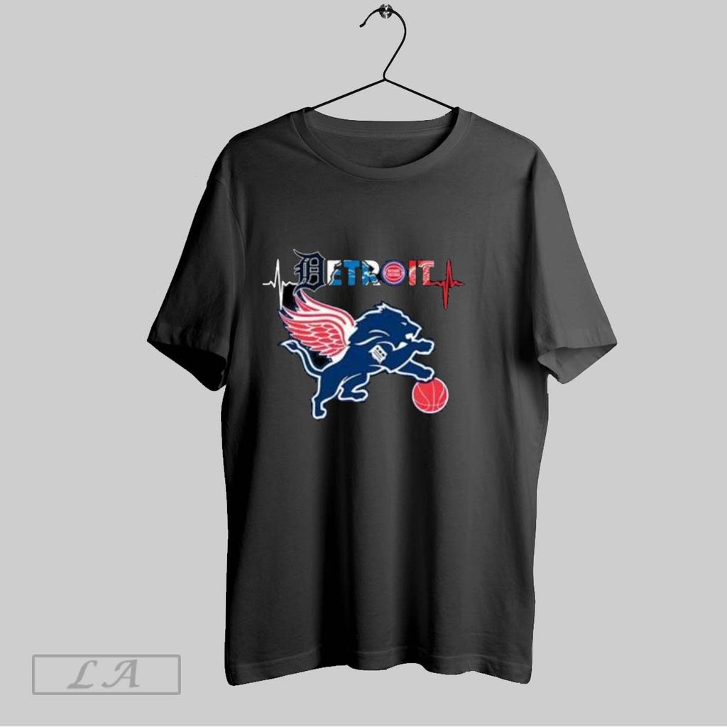 Original Detroit Tigers Detroit Lions And Detroit Red Wings Mix Mascot 2025