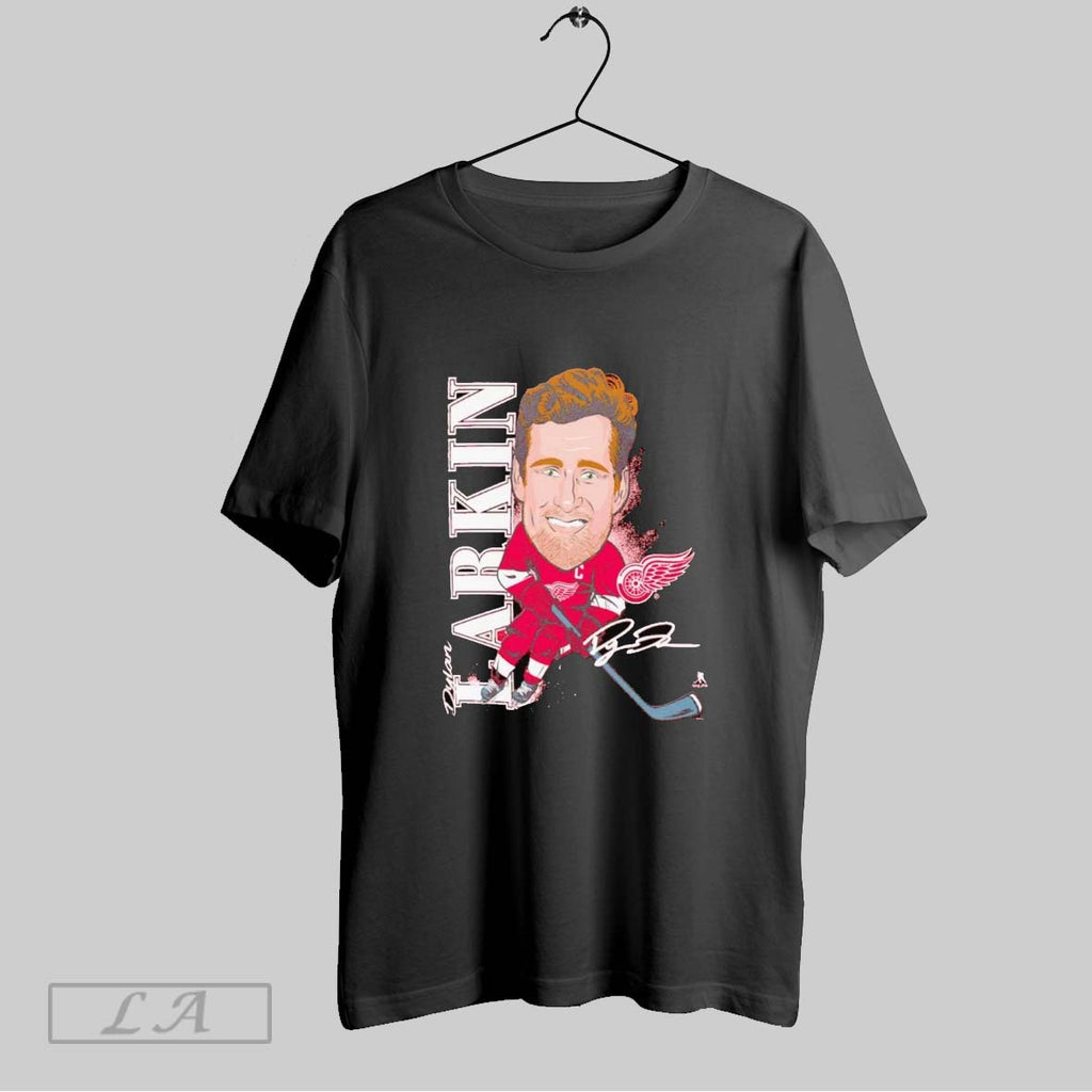 Original Dylan Larkin Caricature Player Signature Detroit Red Wings
