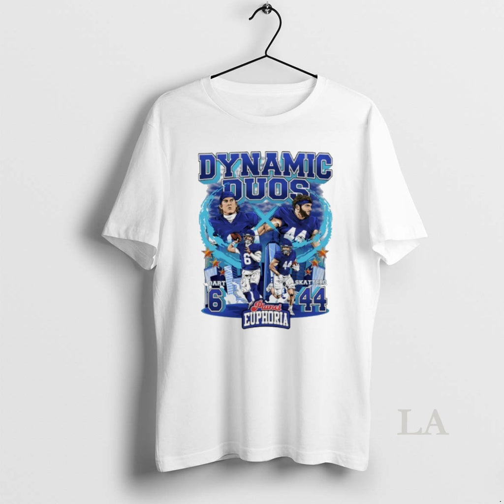 Original Dynamic Duos Jaxson Dart And Cam Skattebo New York City Skyline