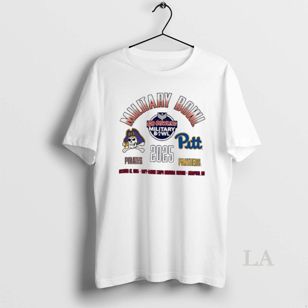 Original East Carolina Pirates Vs Pittsburgh Panthers 2025 Military Bowl Dueling Go Bowling