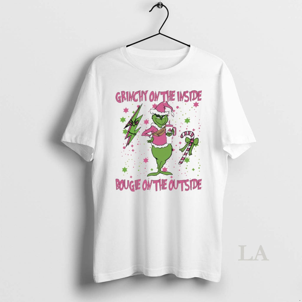 Original Grinch On The Inside Bougie Outside Christmas White