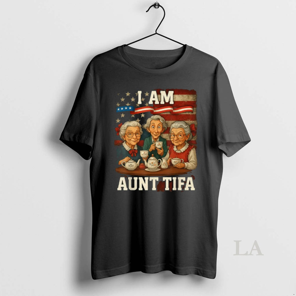 Original I Am Aunt Tifa American Flag