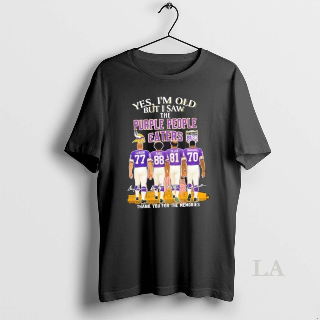 Original Larsen Page Eller Marshall Minnesota Vikings Yes Im Old But I Saw The Purple