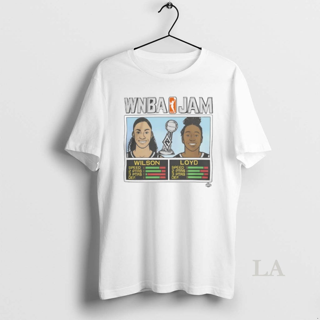 Original Las Vegas Aces Championship Gear Wilson And Loyd Wnba Jam Aces 2025 Champs