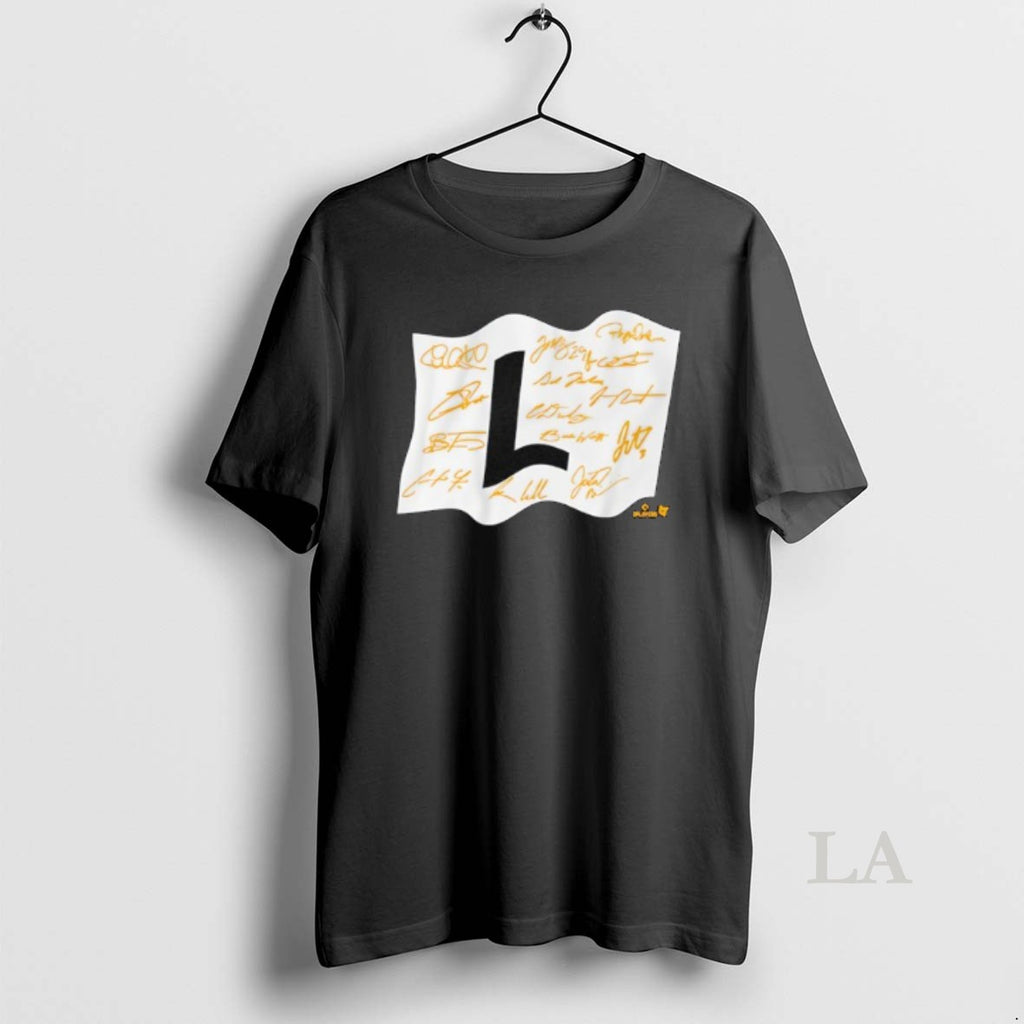 Original Milwaukee Baseball Fly The L Flag Signatures