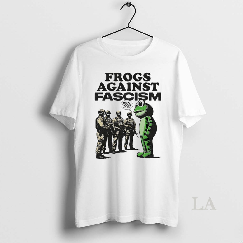 Original Portland Frog Against Fascism Fuck Ice