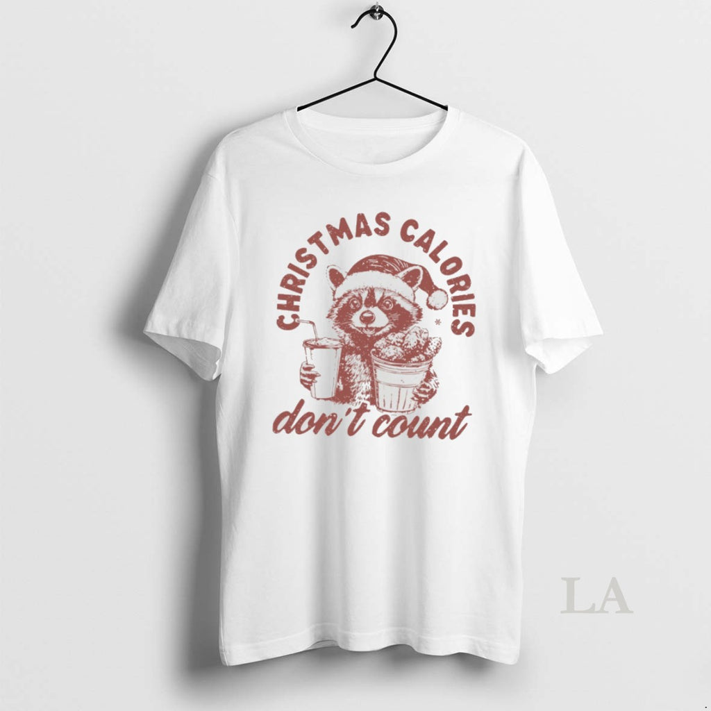 Original Raccoon Christmas Calories Dont Count