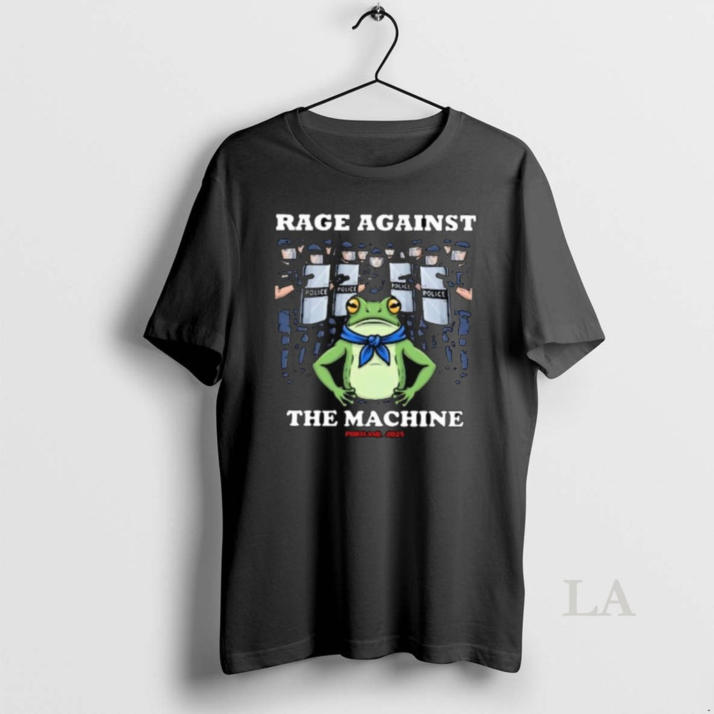 Original Rage Against The Machine Frog Portland 2025 Protest Portland Frog Protest Long Sleve