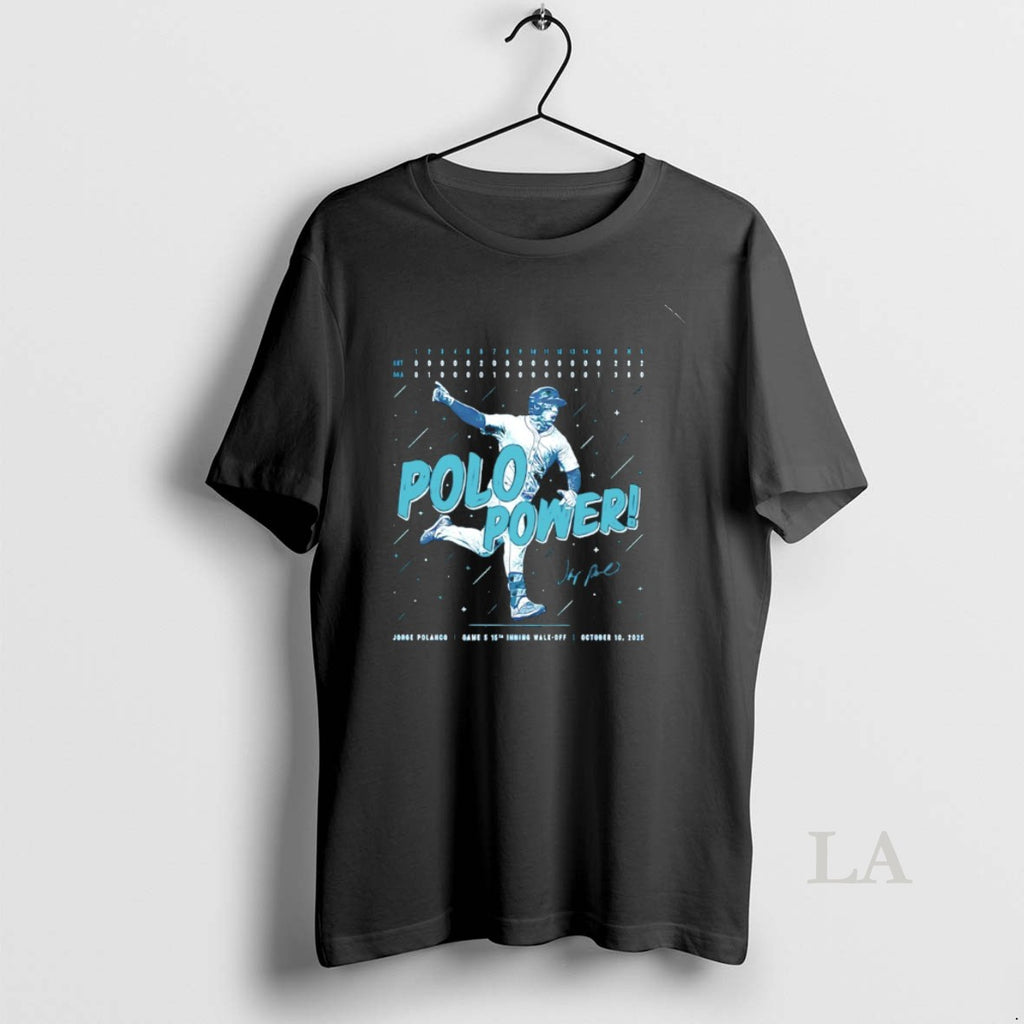 Original Seattle Jorge Polanco Polo Power Game 5 15th Inning Walk Off