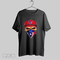 Original Skull Wearing A Face Scarf Houston Texans Football
