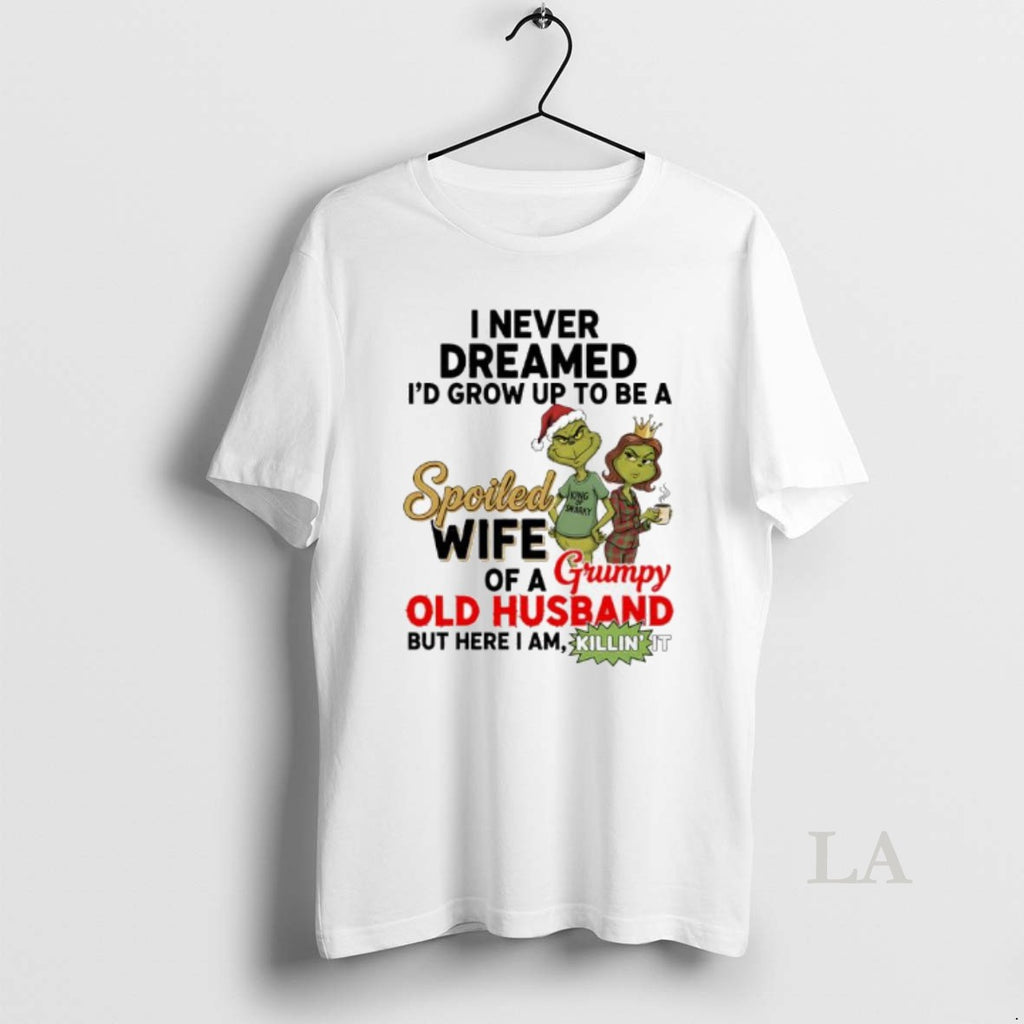 Original Spoiled Wife Of A Grumpy Old Husband Grinch Graphic