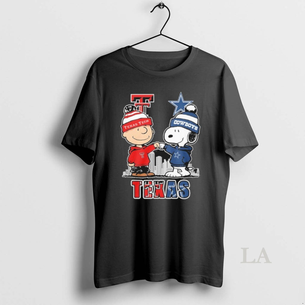 Original Texas Tech Vs Cowboys X The Peanuts Fist Bump