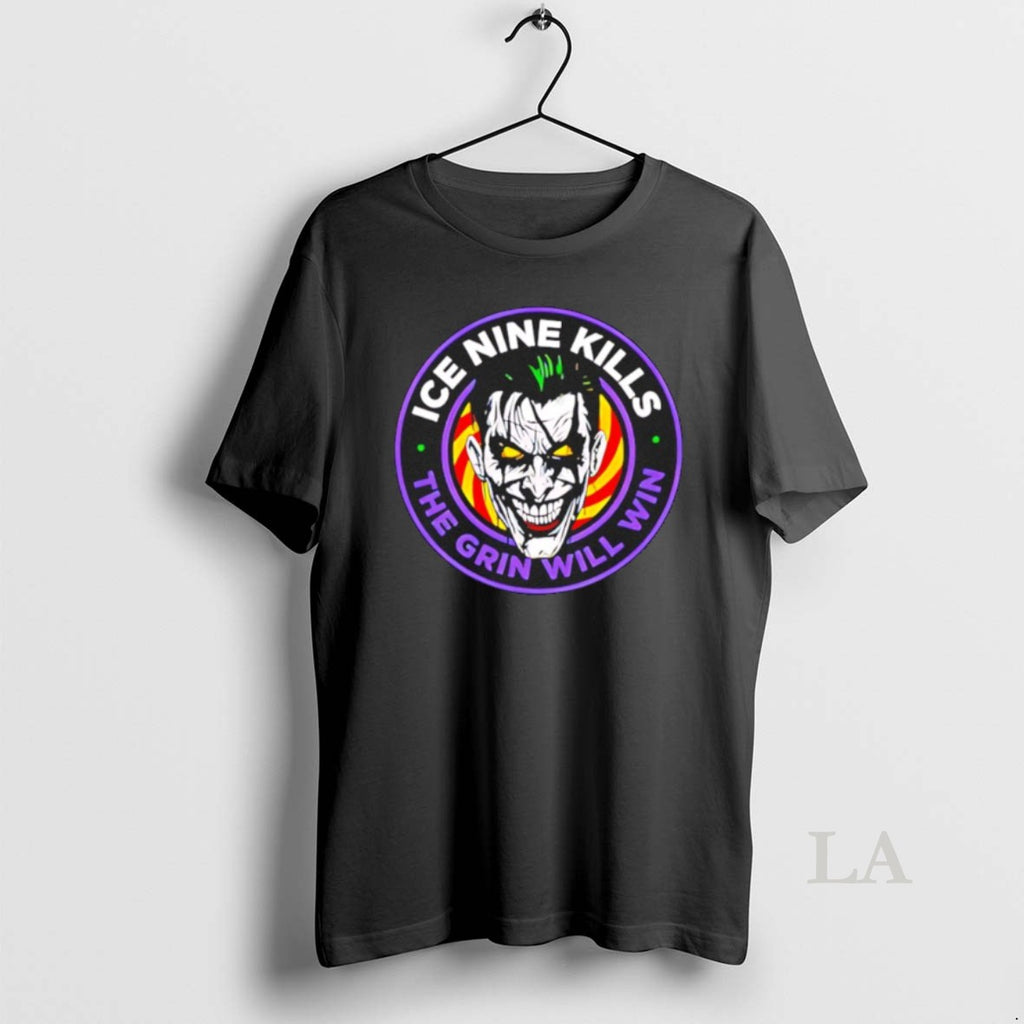 Original The Laugh Track Joker Face Horror The Grin Will Win Big Halloween