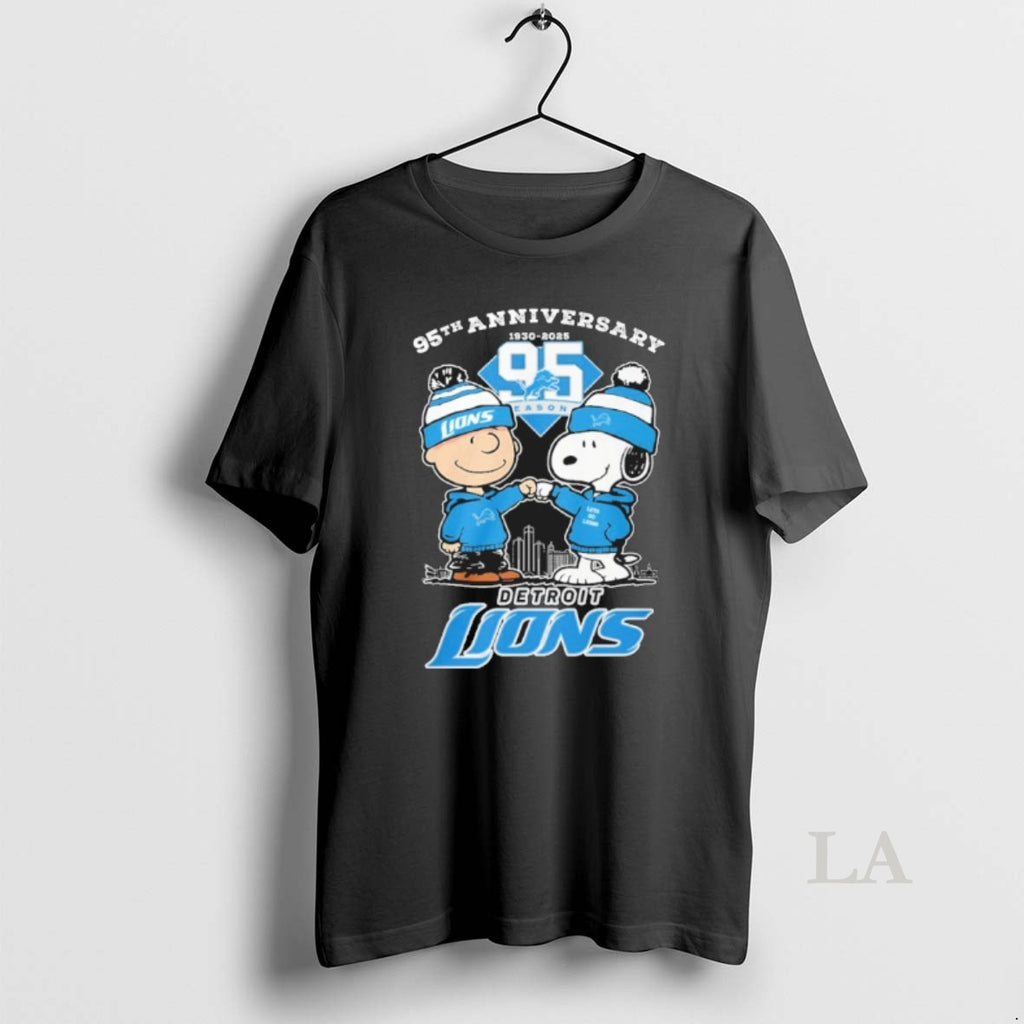 Original The Peanuts 95th Anniversary 1930 2025 Detroit Lions