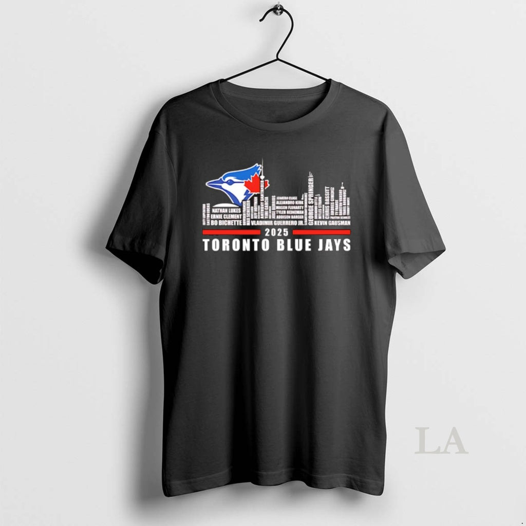 Original Toronto Blue Jays Logo And Skyline 2025 Bo Bichette Vladimir Guerrero Jr Kevin Gausman