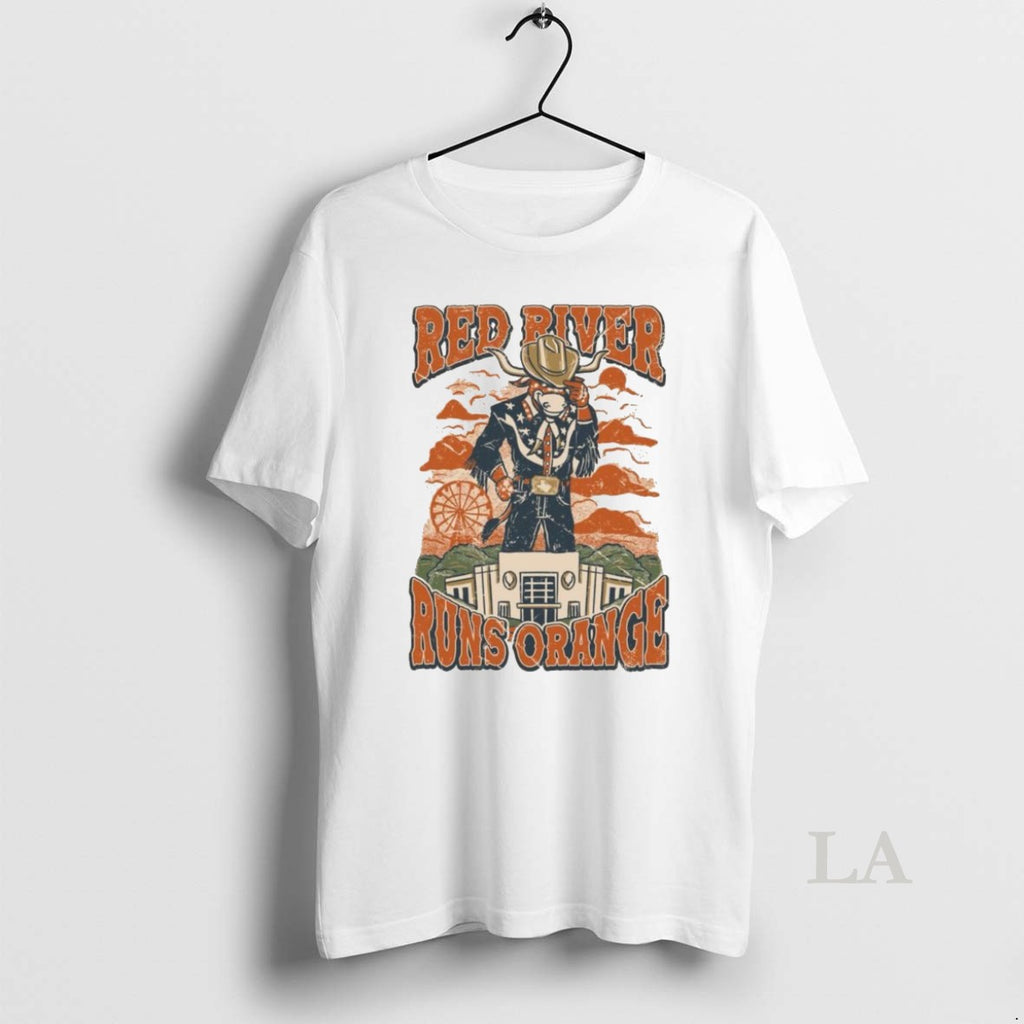 Original Red River Runs Orange Texas Longhorns