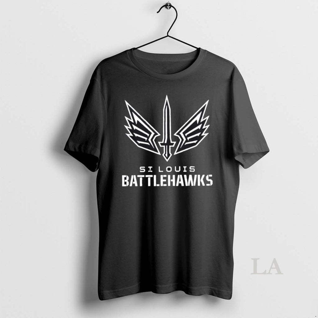 Original St Louis Battlehawks Lockup Logo Style T Shirt Qoum8t