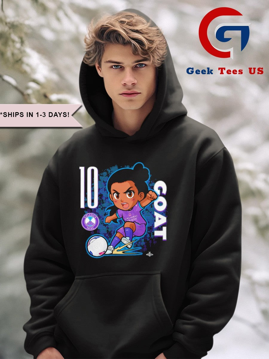 Orlando Pride Marta Goat NWSL chibi graphic shirt