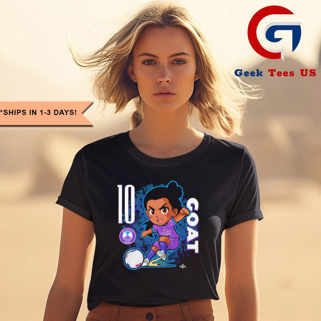 Orlando Pride Marta Goat NWSL chibi graphic shirt