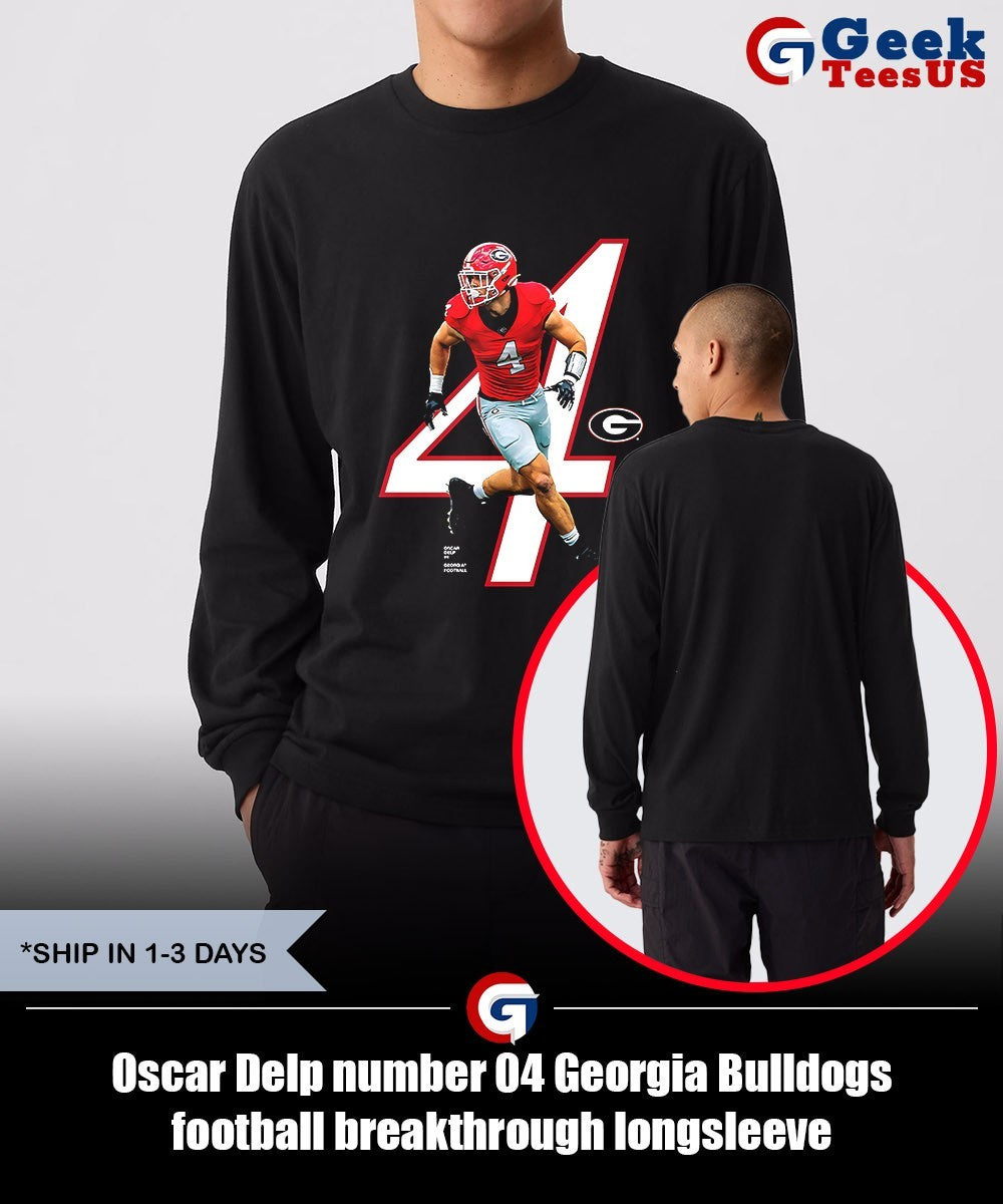 Oscar Delp number 04 Georgia Bulldogs football breakthrough shirt