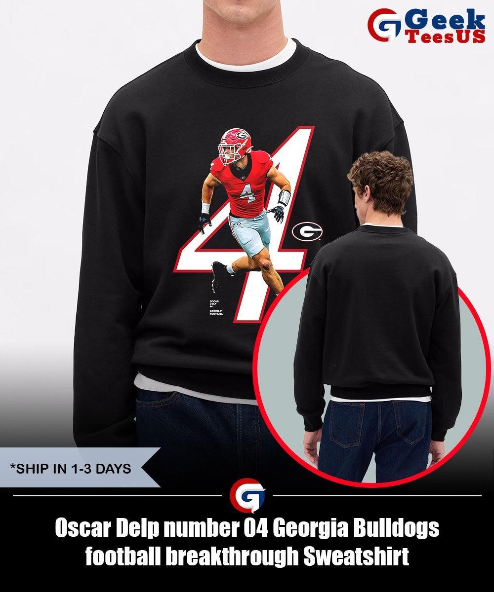 Oscar Delp number 04 Georgia Bulldogs football breakthrough shirt