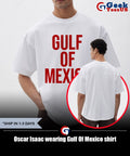 Oscar Isaac wearing Gulf Of Mexico shirt